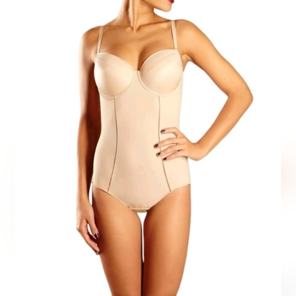 Chantelle Bodysuit Body Vous & Et Moi knit bra 2127 nude 36D